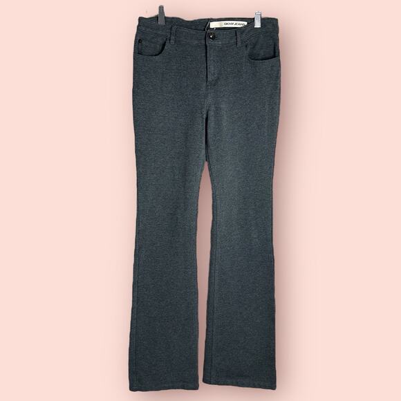 Y2K DKNY Jeans Women's Dark Gray Size 4 Soft Dress Pants Flared Mid Rise - Picture 1 of 5
